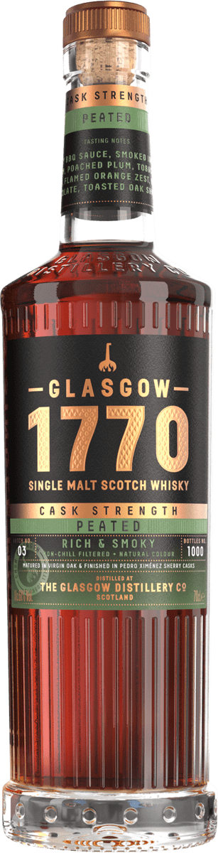 Scrolling image forGlasgow 1770 Cask Strength Peated